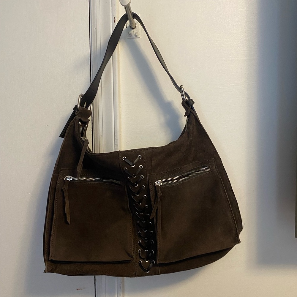 Genuine Suede leather bag SOLd